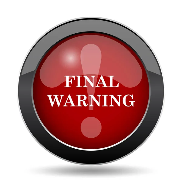 Final warning icon — Stock Photo, Image