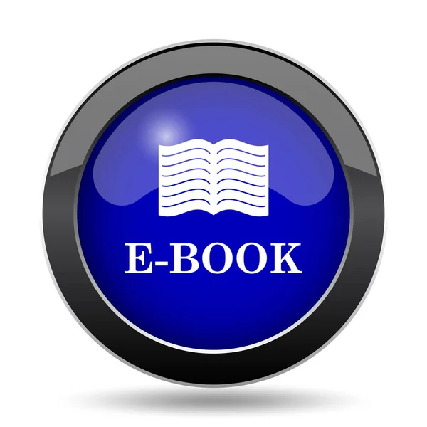 Електронна Книга Значок Інтернет Кнопки Білому Тлі — стокове фото