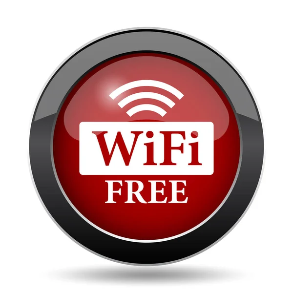 Wifi Free Icon Кнопка Интернет Белом Фоне — стоковое фото