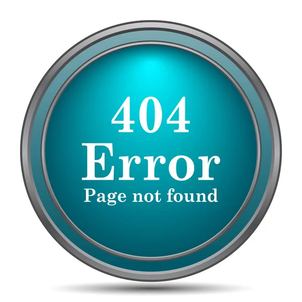 404 Fout Pictogram Internet Knop Witte Achtergrond — Stockfoto