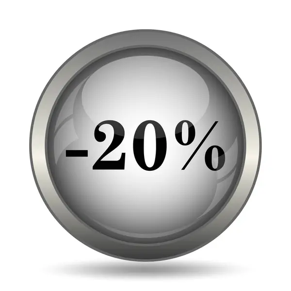 20 percentenkorting pictogram — Stockfoto