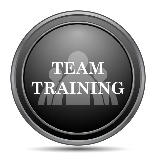 Team Training Icon Black Website Button White Background — Stock Photo, Image