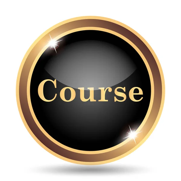 Course Icon Internet Button White Background — Stock Photo, Image