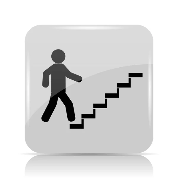 Empresário em escadas - ícone de sucesso — Fotografia de Stock