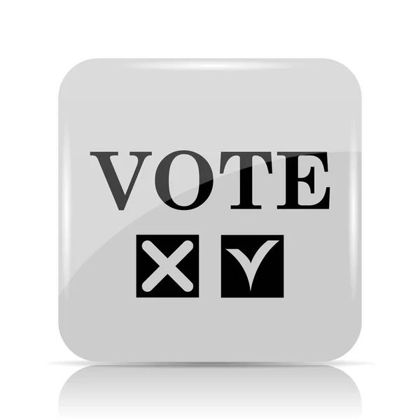 投票アイコン 白い背景の上のインター ネット ボタン — ストック写真