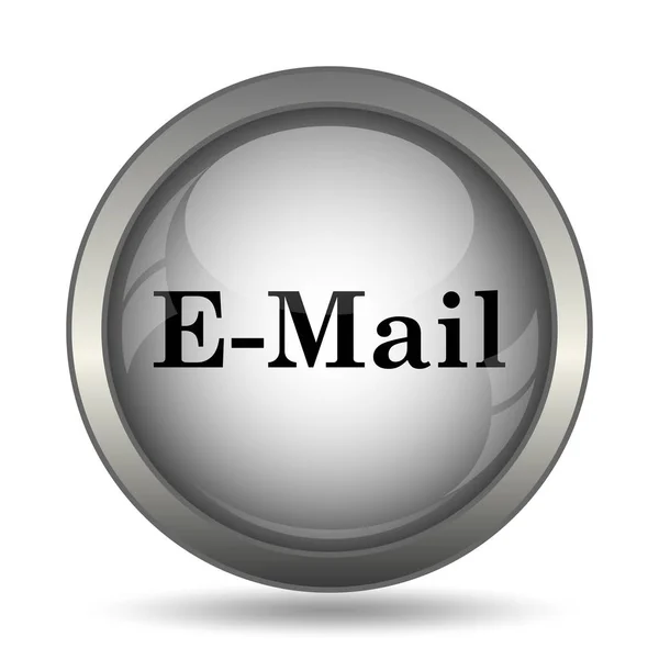 Mail Przycisk Stronie Internetowej Ikona Czarny Białym Tle — Zdjęcie stockowe