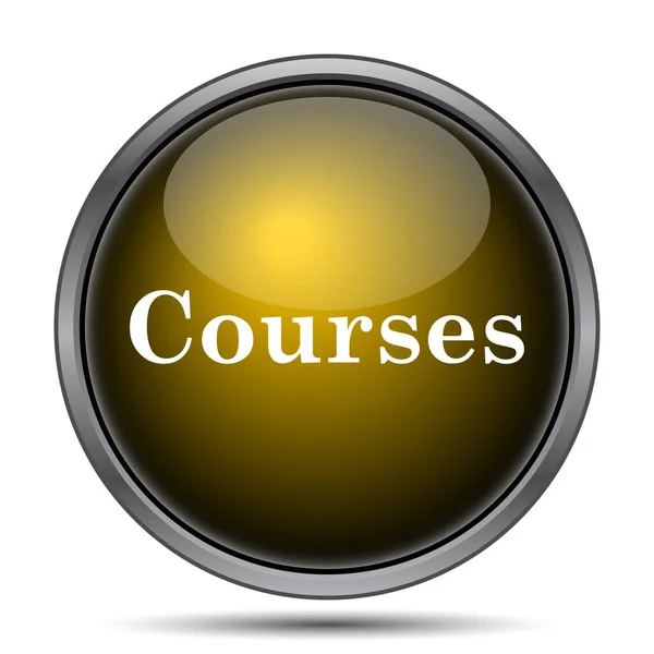 Courses Icon Internet Button White Background — Stock Photo, Image