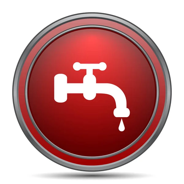 Water Tap Icon Internet Button White Background — Stock Photo, Image