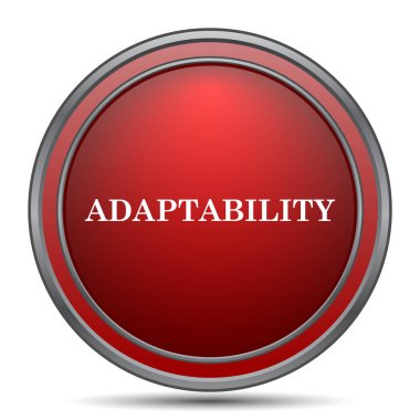 Adaptasyon simgesi. Beyaz arka plan üzerinde Internet düğmesi