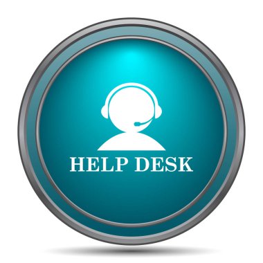 Yardım Masası simgesi. Beyaz arka plan üzerinde Internet düğmesi