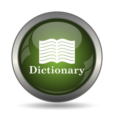 Sözlük simgesi. Beyaz arka plan üzerinde Internet düğmesi.