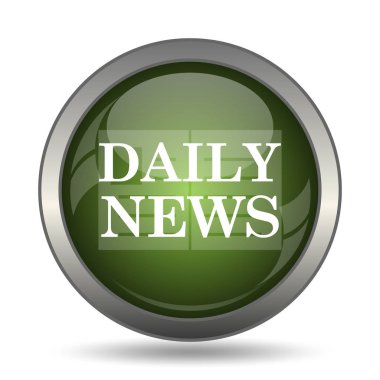 Günlük haber simgesi. Beyaz arka plan üzerinde Internet düğmesi.