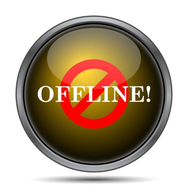 Çevrimdışı simgesi. Beyaz arka plan üzerinde Internet düğmesi