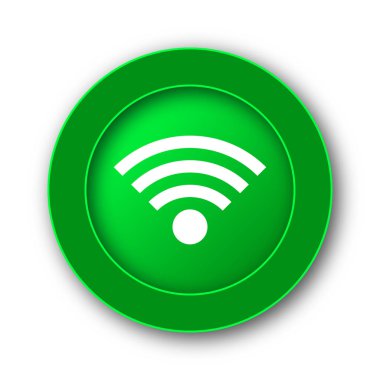 Kablosuz işareti simgesi. Beyaz arka plan üzerinde Internet düğmesi