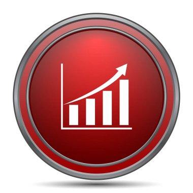 Grafik simgesini. Beyaz arka plan üzerinde Internet düğmesi
