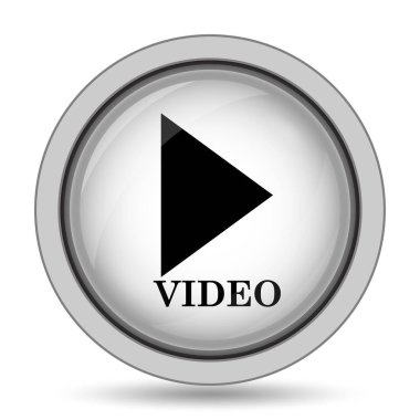 Video oynatımını simgesi. Beyaz arka plan üzerinde Internet düğmesi