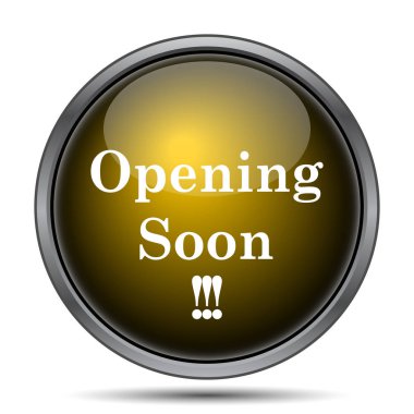 Yakında simge açılıyor. Beyaz arka plan üzerinde Internet düğmesi