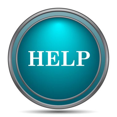 Yardım simgesi. Beyaz arka plan üzerinde Internet düğmesi