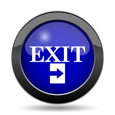 Çıkış simgesi. Beyaz arka plan üzerinde Internet düğmesi