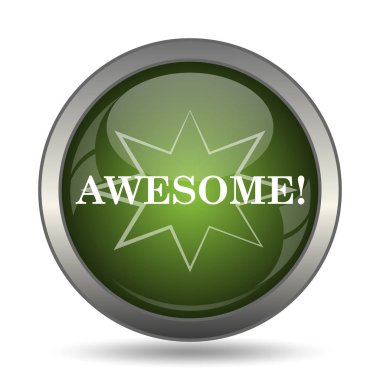 Harika simgesi. Beyaz arka plan üzerinde Internet düğmesi.