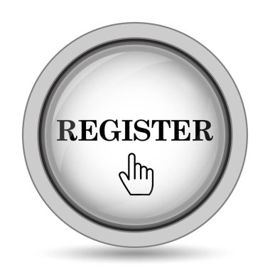 Kayıt simgesi. Beyaz arka plan üzerinde Internet düğmesi