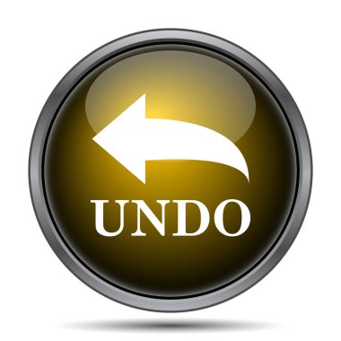 Simgesini geri almak. Beyaz arka plan üzerinde Internet düğmesi