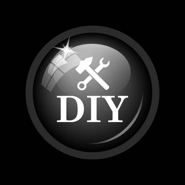 Значок Diy Кнопка Интернет Черном Фоне — стоковое фото