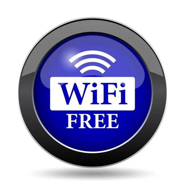 Wifi Free Icon Internet Button White Background — Stock Photo, Image