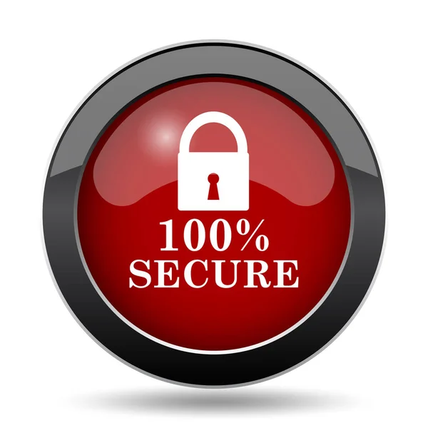 100 percent secure icon — Stock Photo, Image