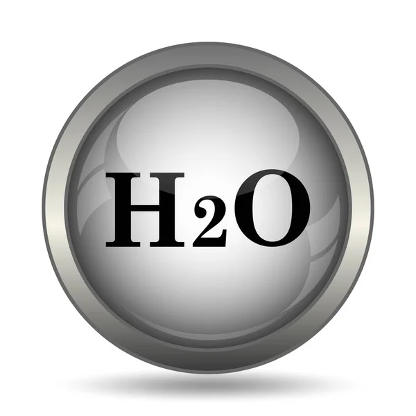 H2O Svart Webbplats Ikonknappen Vit Bakgrund — Stockfoto
