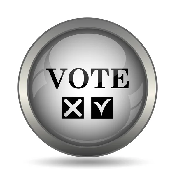 Icono Voto Botón Del Sitio Web Negro Sobre Fondo Blanco —  Fotos de Stock
