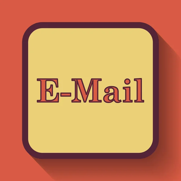 Mail Icon Colored Website Button Orange Background — Stock Photo, Image