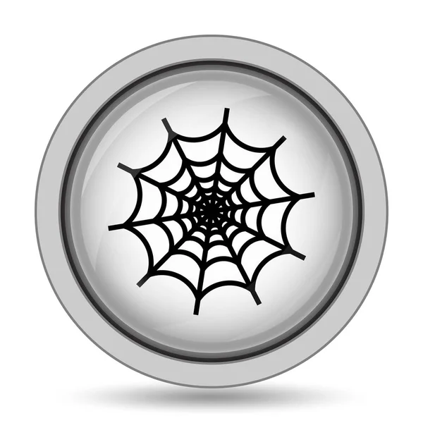 Ikona Sieci Web Spider Przycisk Internet Białym Tle — Zdjęcie stockowe