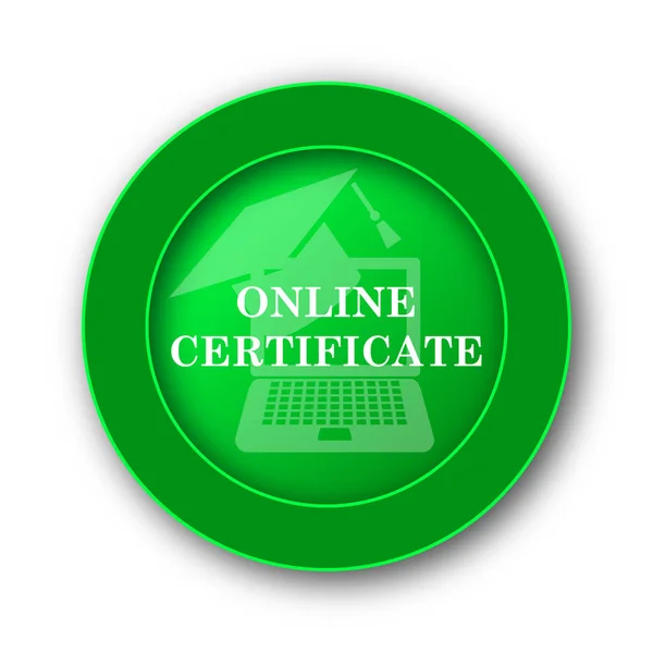 Ícone de certificado online — Fotografia de Stock