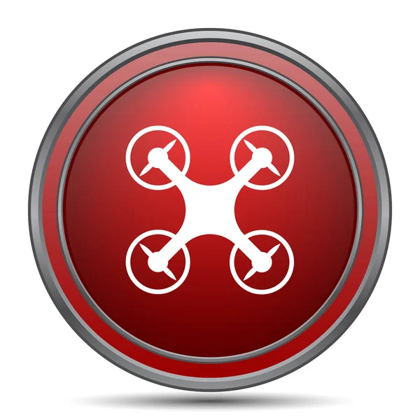 Drony Ikona Internet Tlačítko Bílém Pozadí — Stock fotografie