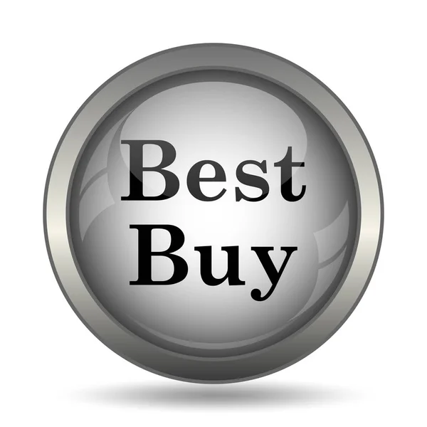 Лучший Значок Покупки Черная Кнопка Сайта Белом Фоне — стоковое фото