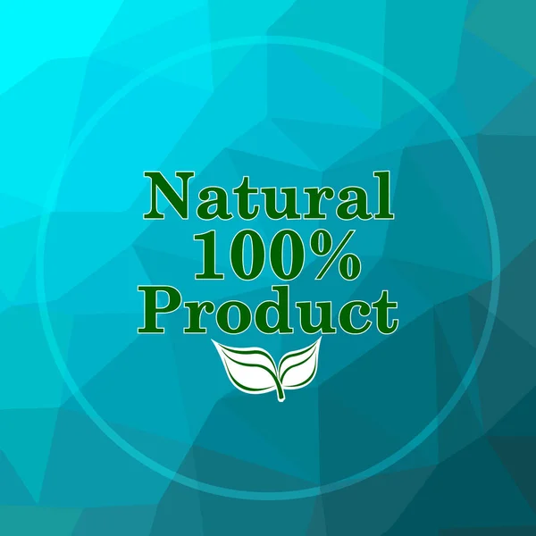 100 por cento ícone do produto natural — Fotografia de Stock