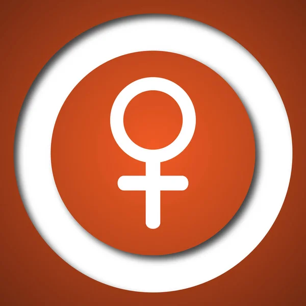 Female sign icon. Internet button on white background.