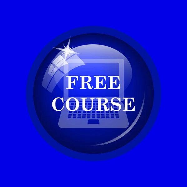 Ücretsiz Ders Simgesi Mavi Arka Plan Internet Düğmesini — Stok fotoğraf