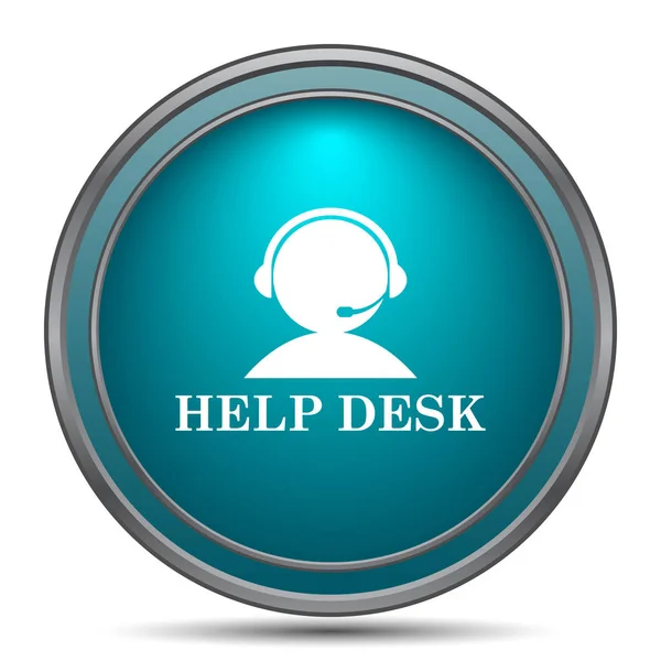 Icona Dell Helpdesk Pulsante Internet Sfondo Bianco — Foto Stock