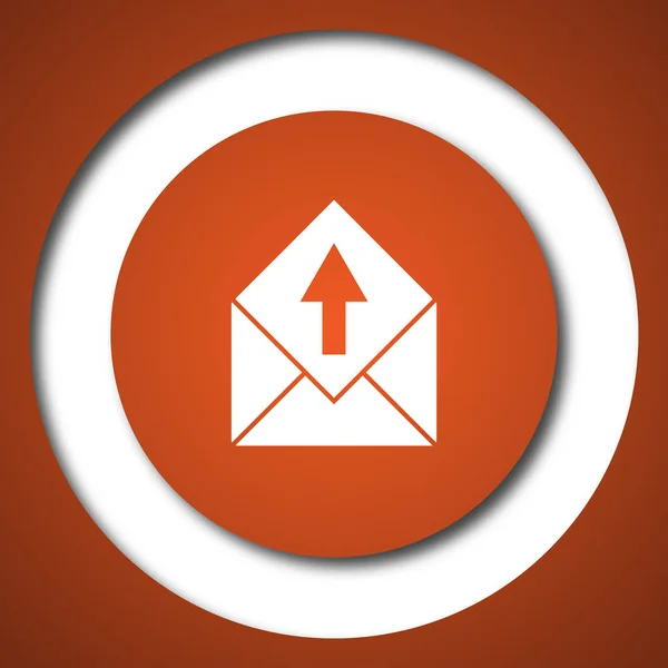 Send e-mail icon. Internet button on white background.