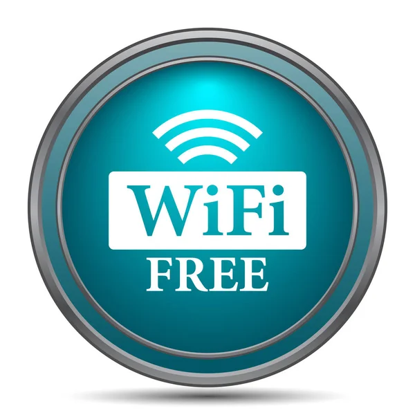 Wifi Free Icon Internet Button White Background — Stock Photo, Image