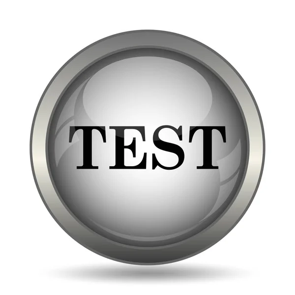 Test Icon Black Website Button White Background — Stock Photo, Image