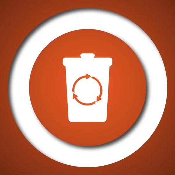 Recycle bin icon. Internet button on white background.