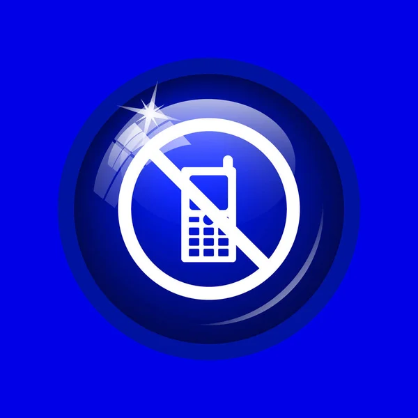 Teléfono móvil icono restringido — Foto de Stock