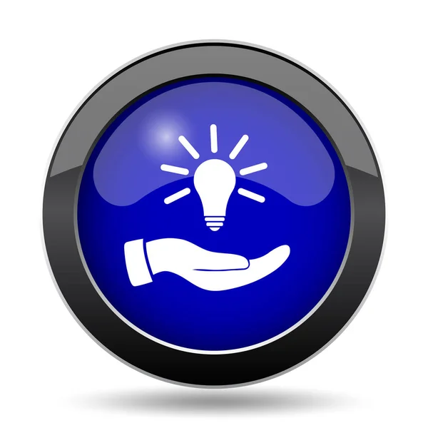 Hand holding lightbulb.Idea icon — Stock Photo, Image