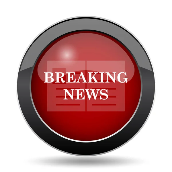 Breaking News Icon Internet Button White Background — Stock Photo, Image