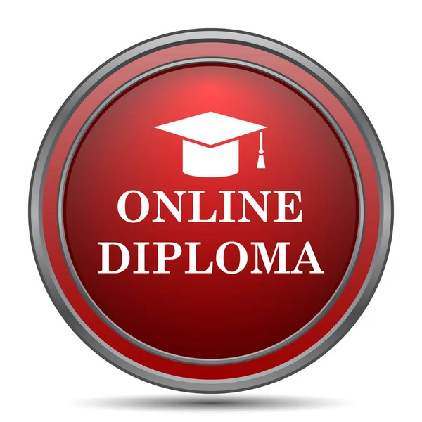 Ikona online dyplom — Zdjęcie stockowe