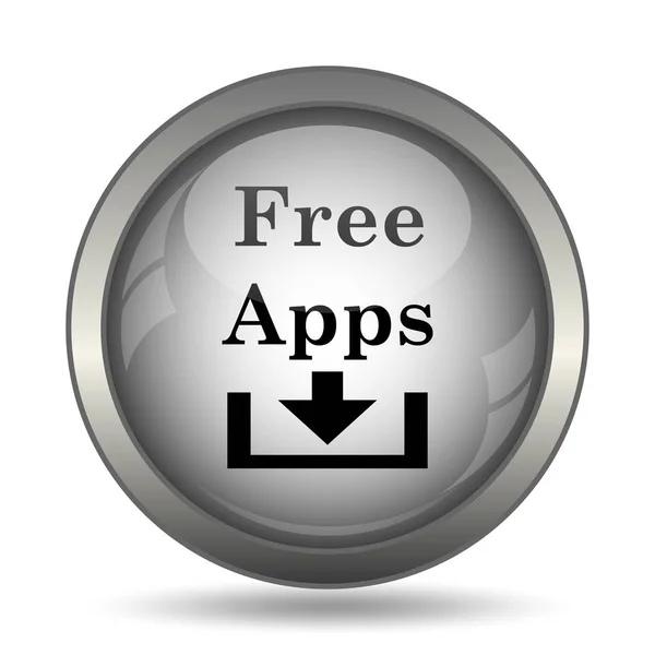 Free apps icon, black website button on white background