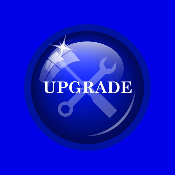 Upgrade Icon Internet Button Blue Background — Stock Photo, Image